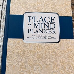 Peace of Mind Planner with Blue and Cream Design
